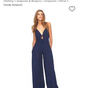 NWOT Alia Blue Candy jumpsuit